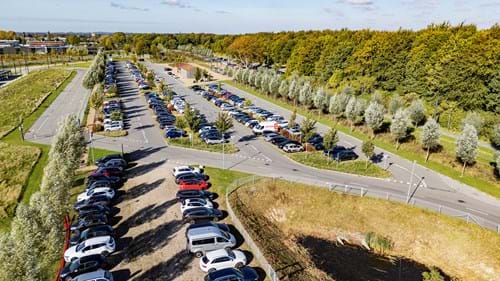 Park + Ride næsten fyldt under HCA Marathon