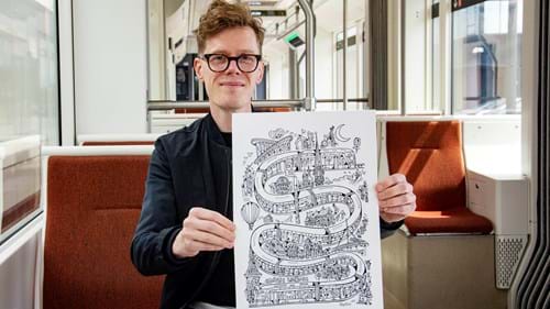 Letbanen og Odense - gratis plakat