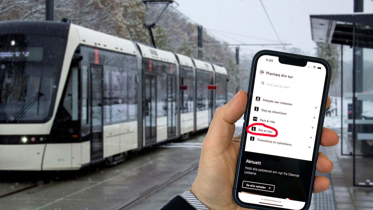På hjemmesiden Giv et Tip! kan du indberette fejl og mangler på letbanen